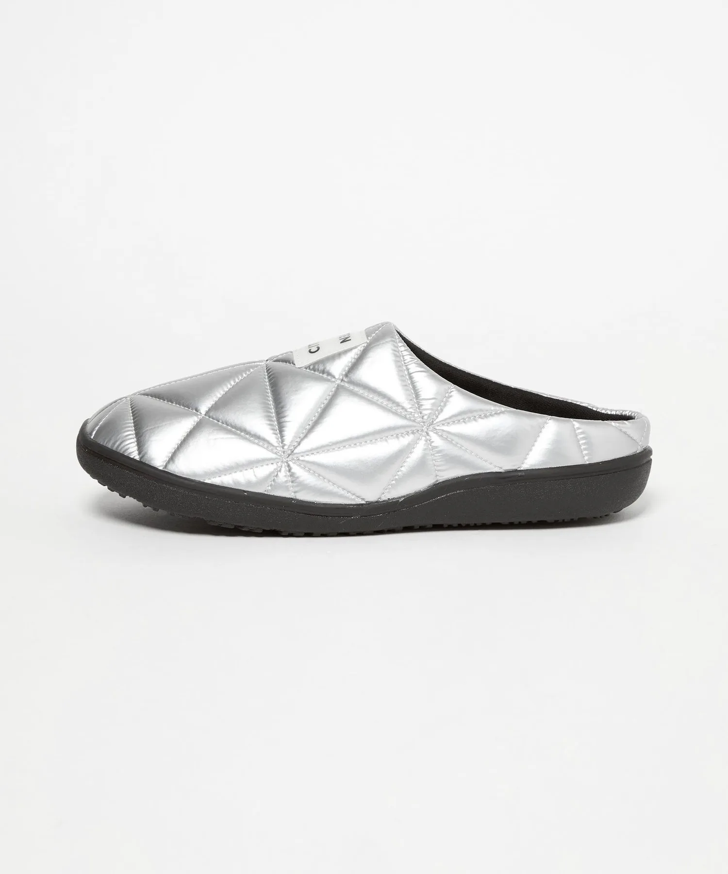 Домашние тапочки CITEN Padded Slipper Shoes стеганные треугольным узором серебристые