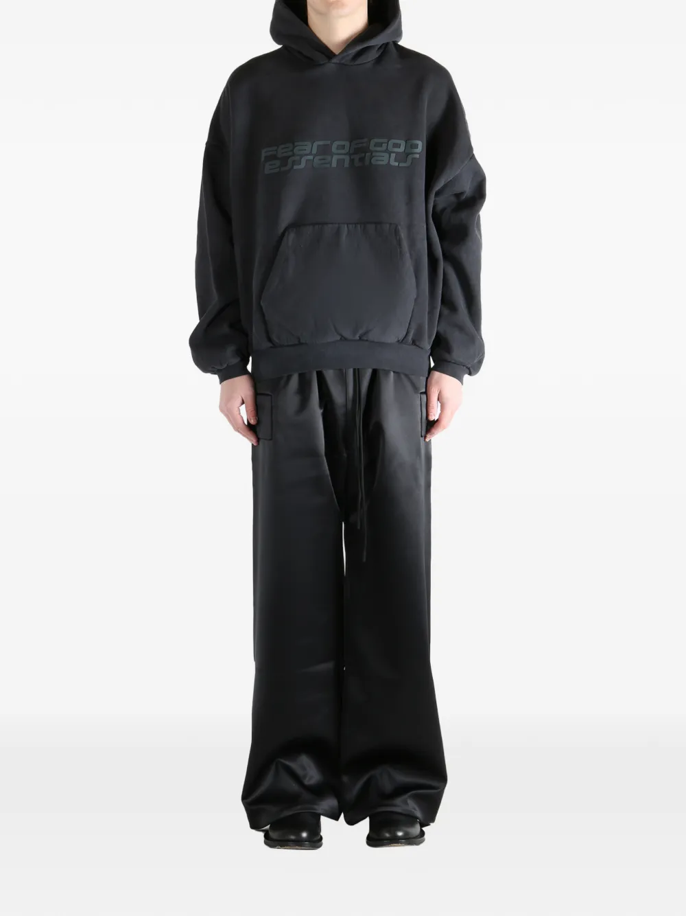 Флисовая толстовка в стиле 90-х Fear Of God Essentials, серый — фото 2