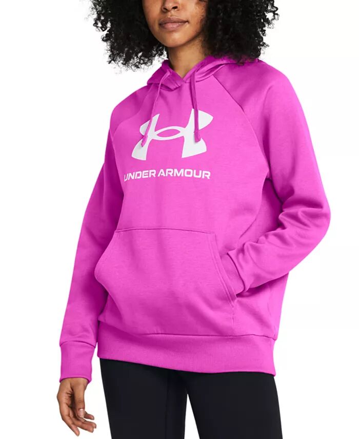 

Женская толстовка с капюшоном Rival Fleece Logo Under Armour, фиолетовый