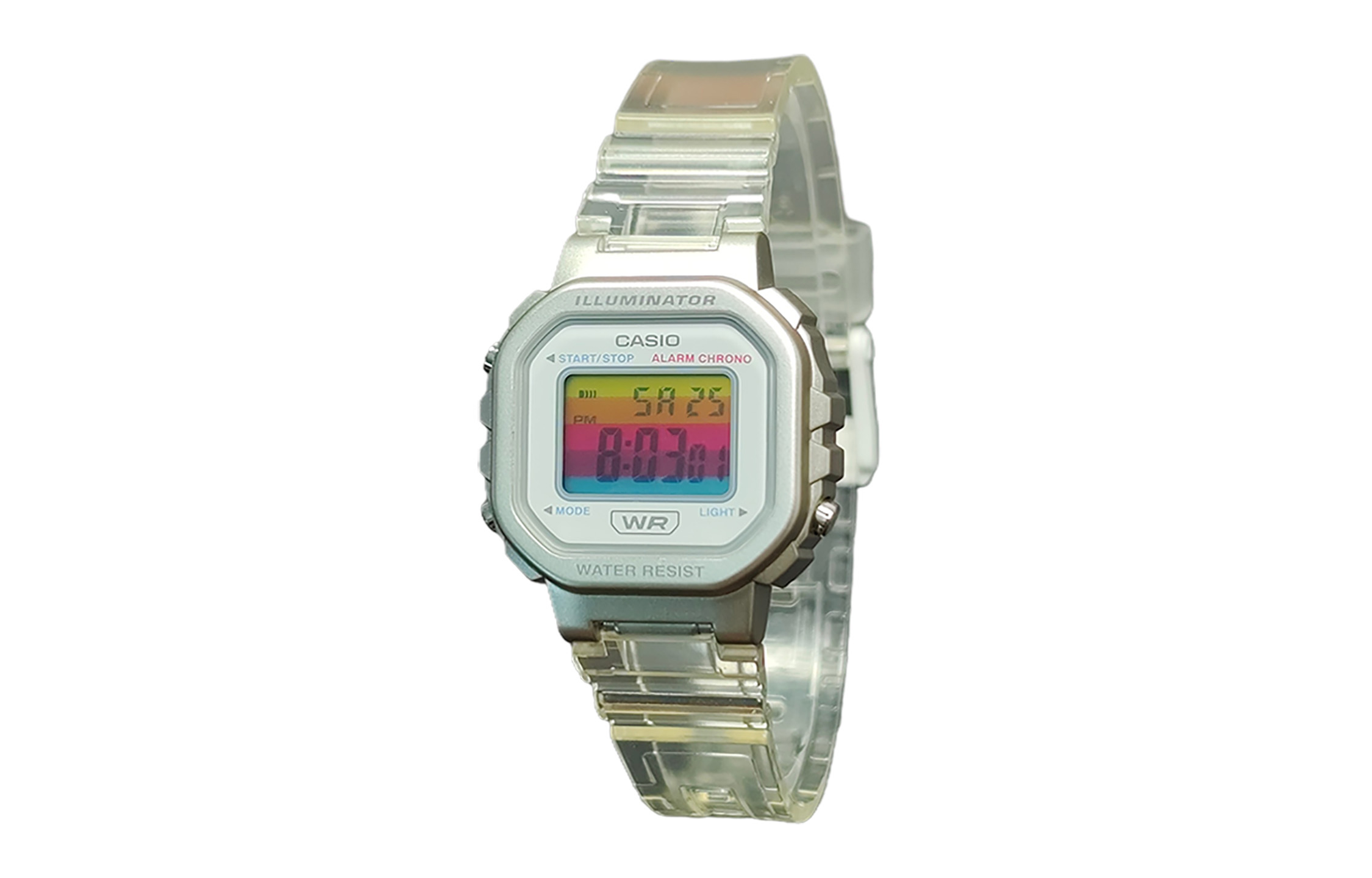 

CASIO Часы Retrofit Series Quartz Movement Resin Strap Watch Women's Watch White Dial, White Dial Multicolor Watch Glass