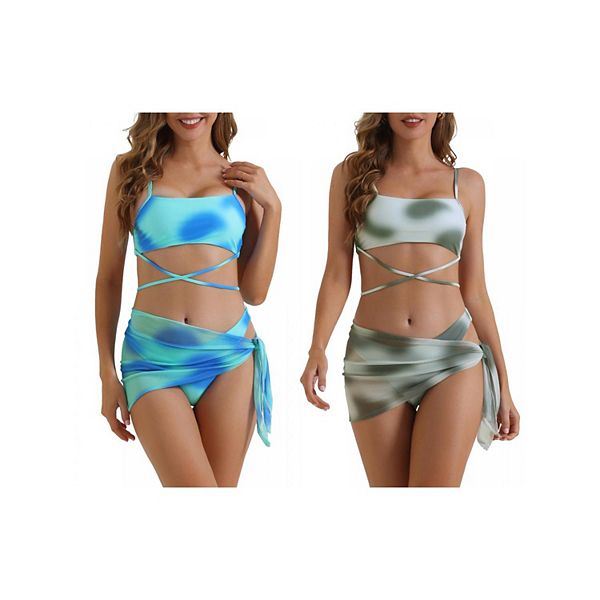 

Женский купальник бикини с регулируемыми лямками и сетчатой юбкой Inspire Chic, Blue Grey, Серый, Женский купальник бикини с регулируемыми лямками и сетчатой юбкой Inspire Chic, Blue Grey