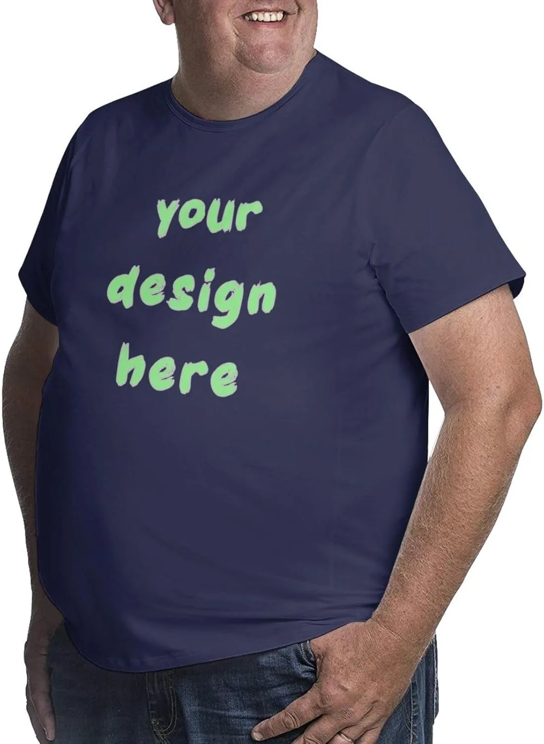 Футболка Custom для мужчин Big 6XL с текстом — фото 2