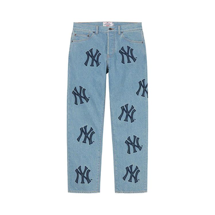 

Джинсы Supreme x New York Yankees Regular Jean, Washed Blue