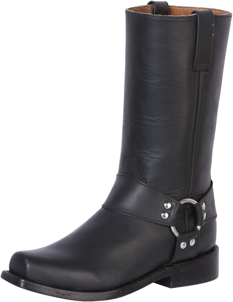 

Мужские мотоциклетные ботинки из вощеной кожи черного цвета Rodeo Bravo