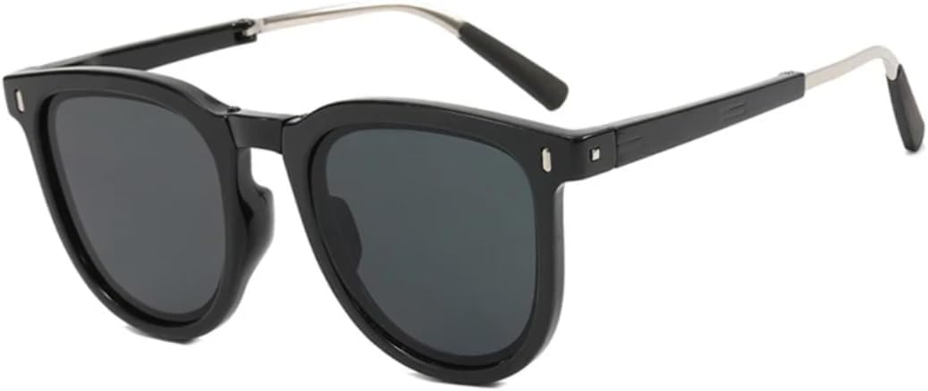 

Модные солнцезащитные очки для женщин и мужчин, складные, винтажные, для активного отдыха, путешествий, вождения, очки с защитой от УФ-излучения UV400 VVTWSSW, Bright Black