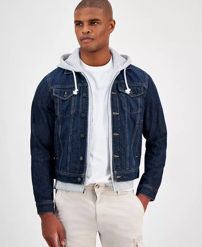 

Мужская джинсовая куртка с капюшоном Reeves Trucker Sun + Stone, синий