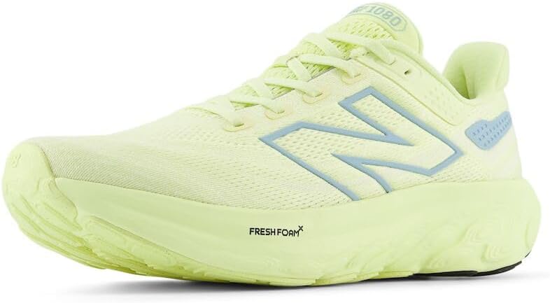 

Кроссовки для бега New Balance Mens Fresh Foam X 1080 V13, Limelight/Chrome Blue/Silver Metalic
