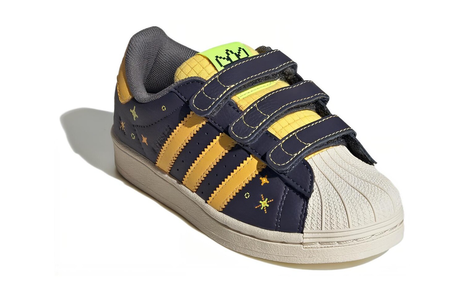 Adidas originals Superstar Series Kids Кроссовки для скейтбординга для детей, Blue/Yellow — фото 2