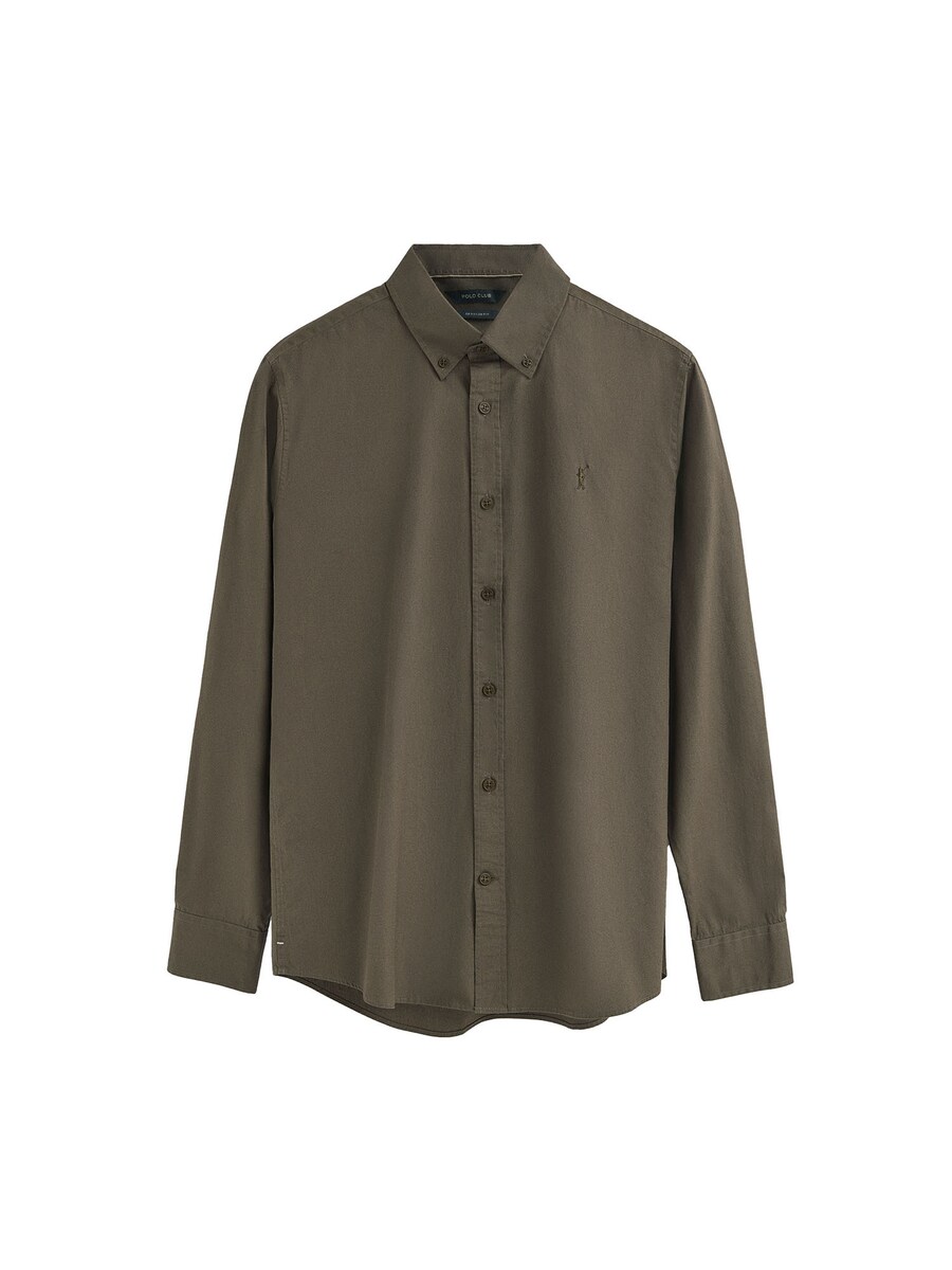 

Рубашка на пуговицах классического кроя Polo Club, хаки
