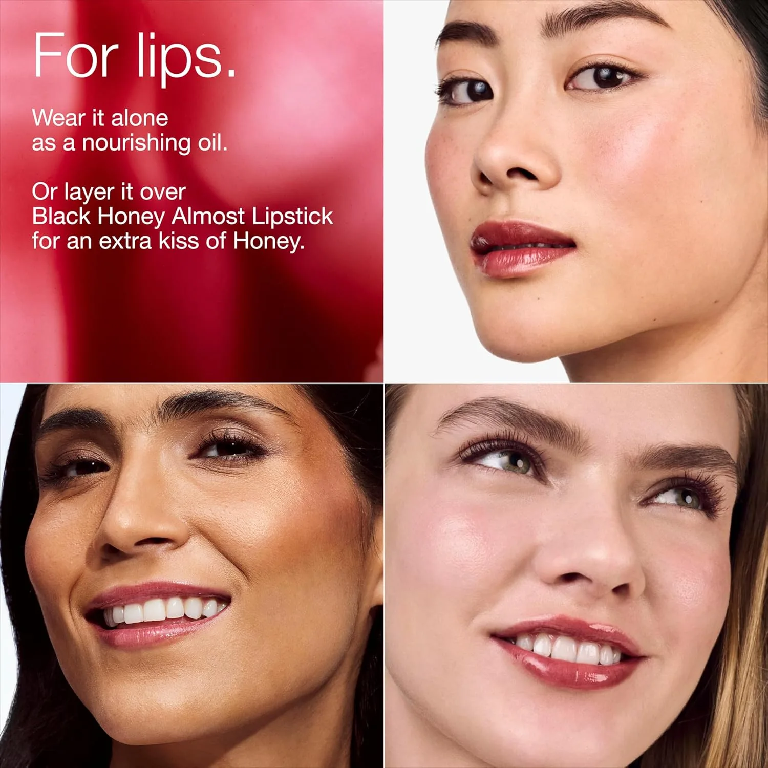Набор Clinique Black Honey Almost Lipstick с тонирующим бальзамом для губ и Pop Lip + Cheek Tinted Oil., Black Honey — фото 4