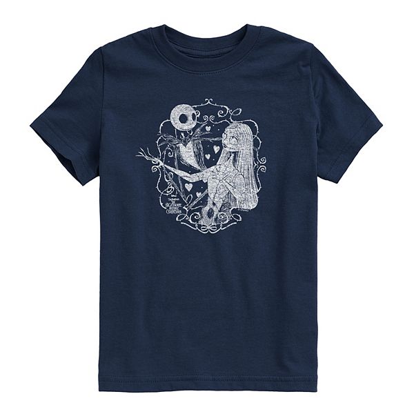 

Футболка с принтом Jack & Sally из «Кошмара перед Рождеством» для мальчиков 8-20 Disney, Navy