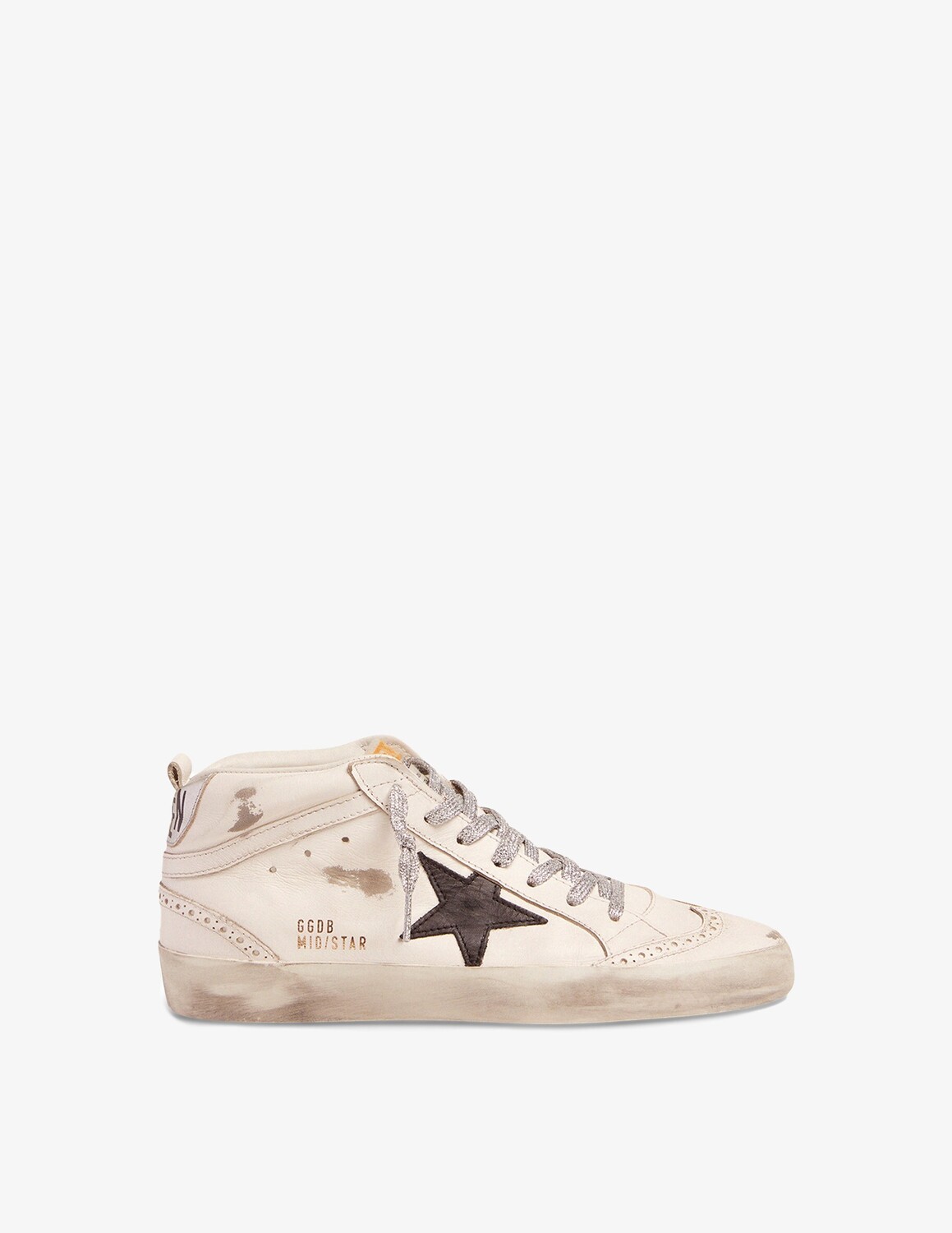 

Кожаные кроссовки Mid Star Golden Goose, цвет White/Black/Silver