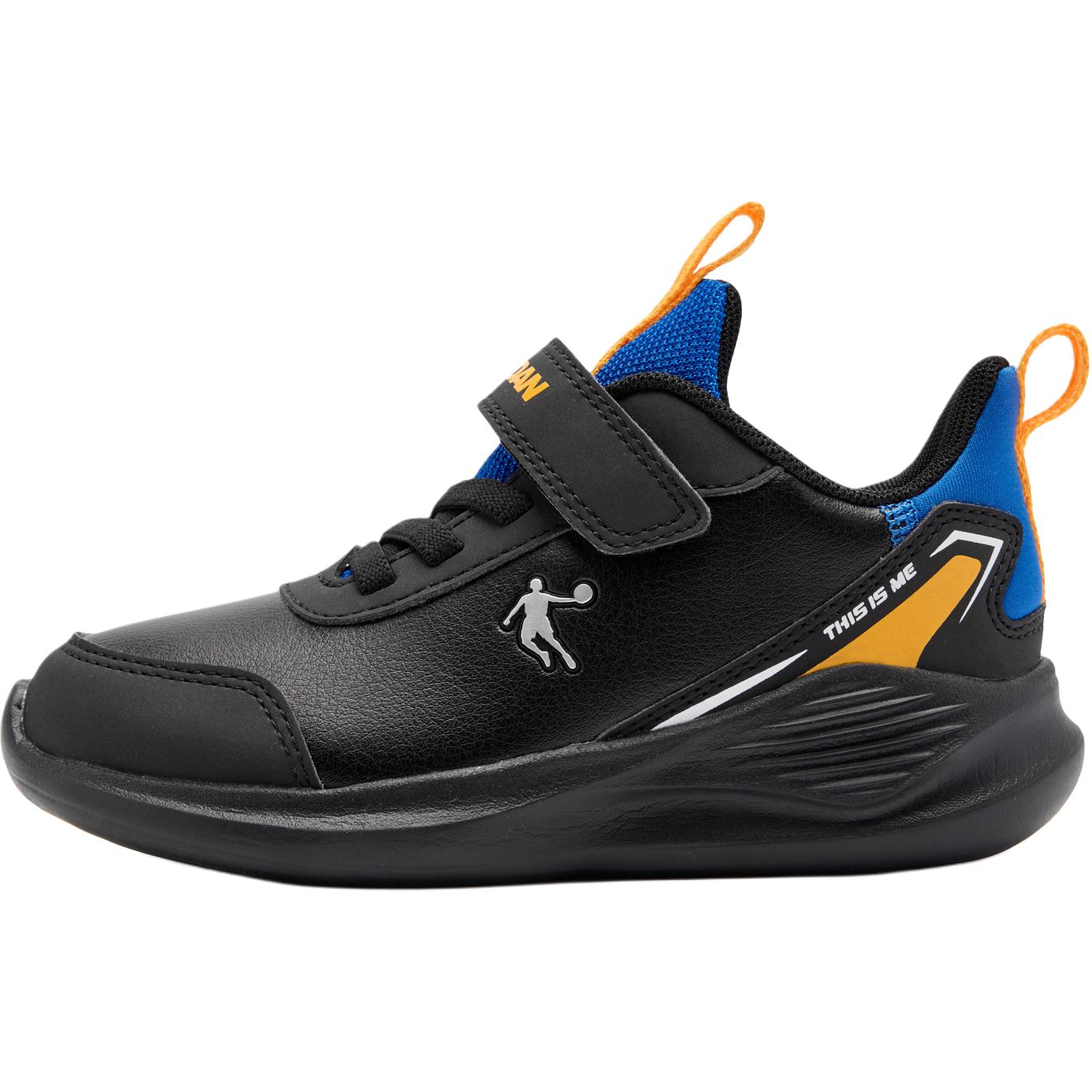 

QIAODAN Детские кроссовки с низким верхом и амортизацией от ударов, черно-синие, для детей 3–7 лет