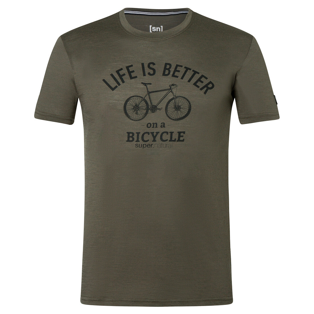 

Рубашка из мериноса Super Natural Better Bike Tee, цвет Black Ink/Jet Black