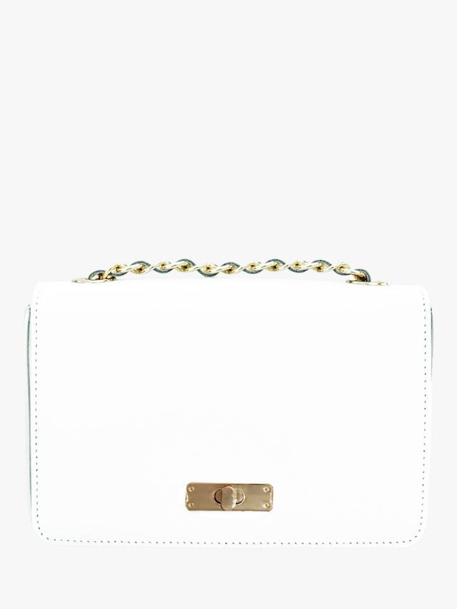 

Маленькая кожаная сумка кроссбоди Grace Apatchy London, White