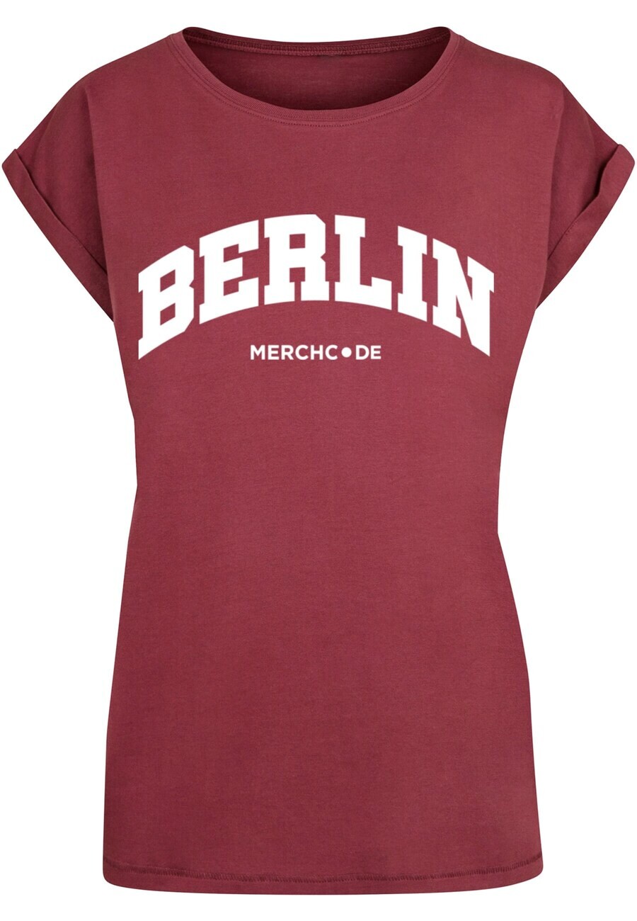 

Футболка Merchcode BERLIN WORDING, цвет Cherry Red