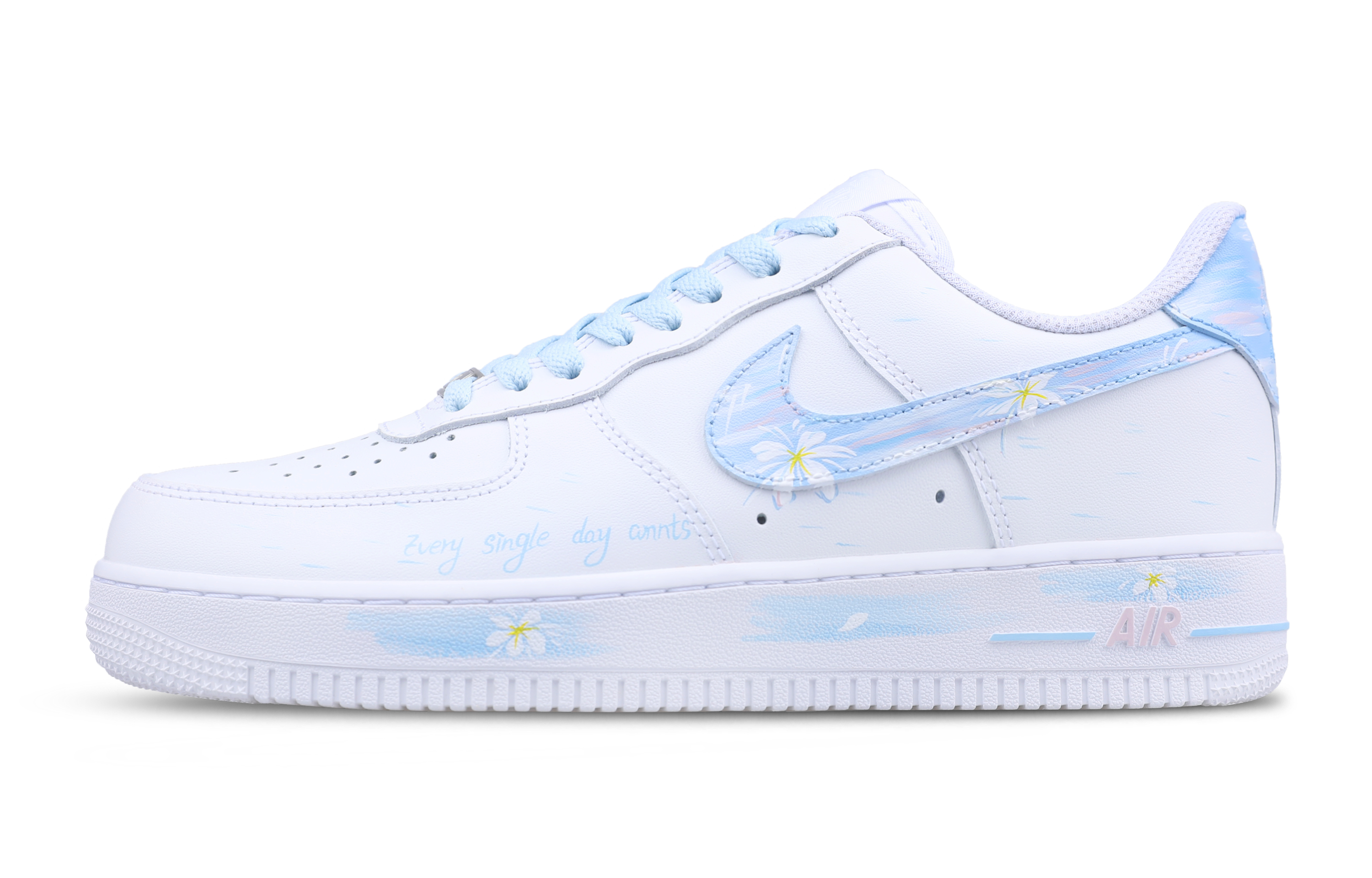 

Nike Кроссовки Air Force 1 Slip Low Top для скейтбординга, мужские, белые, синие