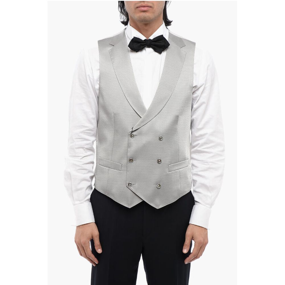 

CC COLLECTION Двухцветный двубортный жилет Corneliani, Gray