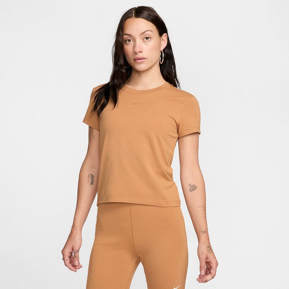

Женская трикотажная футболка Nike Sportswear Chill Swoosh, цвет Flax
