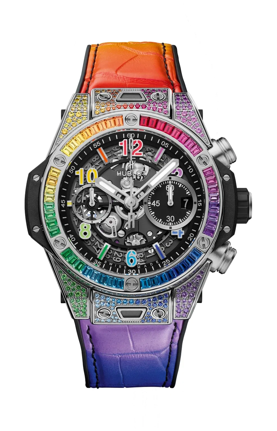 Биг Бэнг Уника Титан Радуга - 441.NX.1117.LR.0999 HUBLOT, золотой