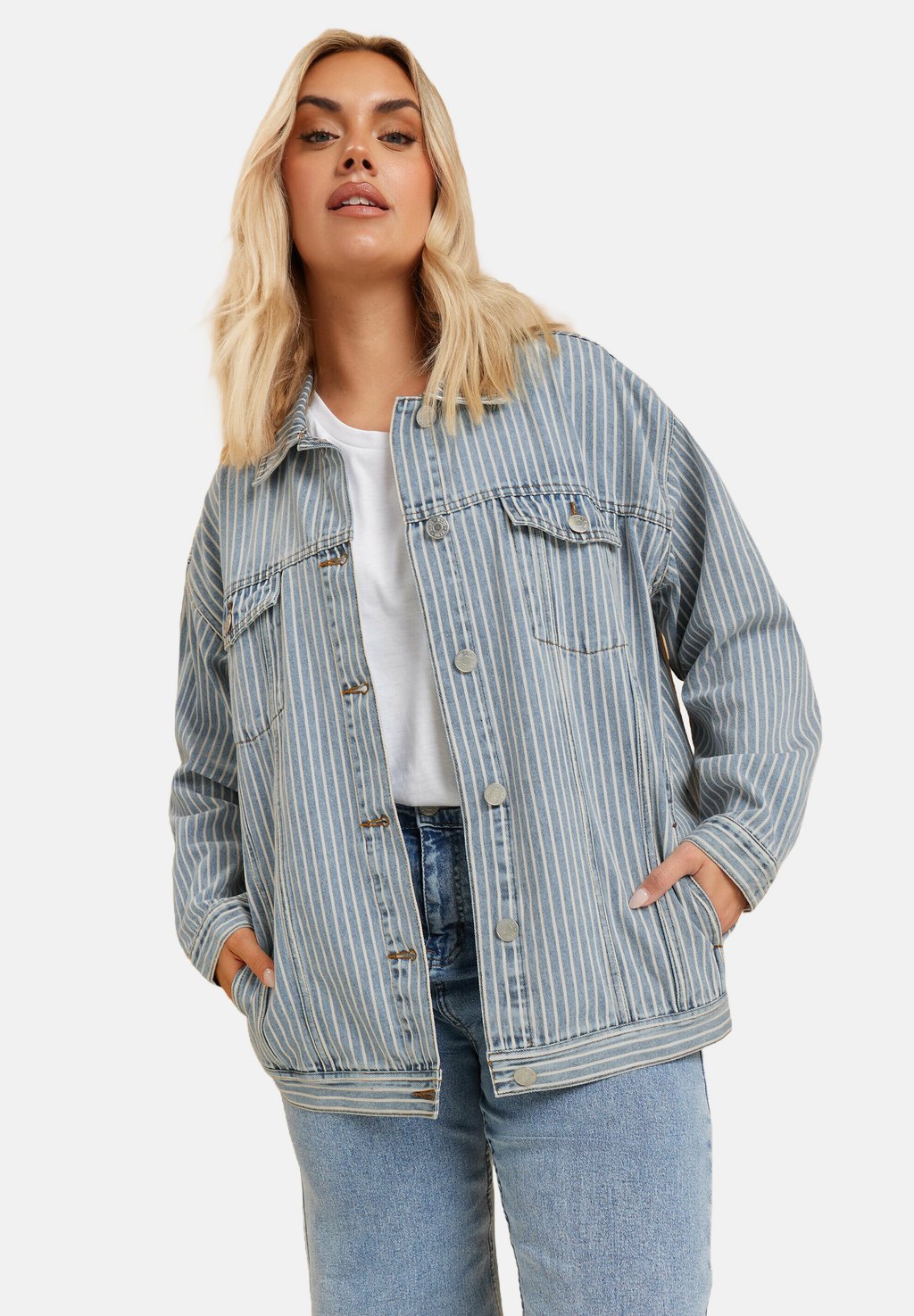 

Джинсовая куртка STRIPE Yours Clothing, синий