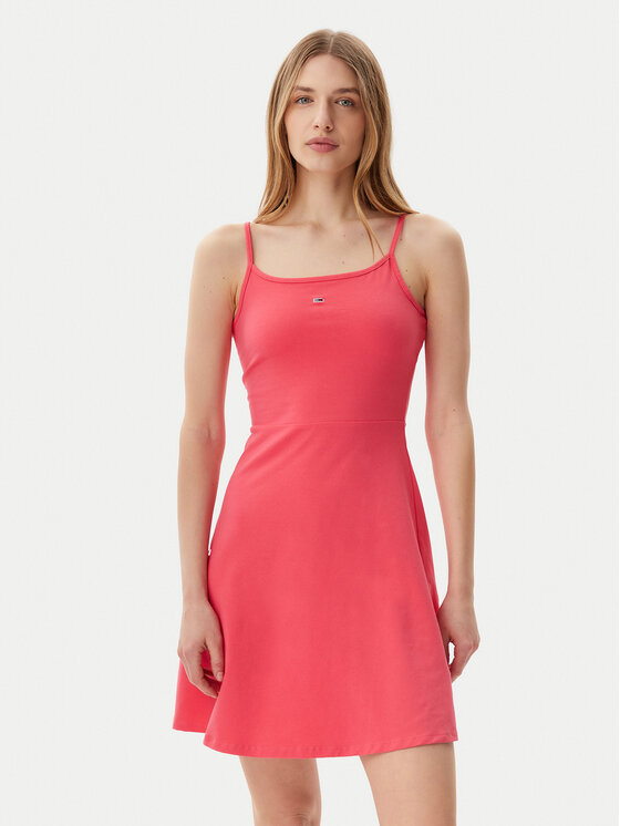 

Летнее платье облегающего кроя Essential DW0DW21354 Tommy Jeans, розовый