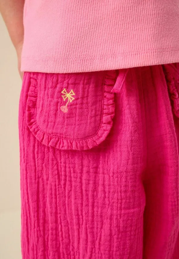 Брюки прямого кроя, надеваются через голову Next, Bright Pink — фото 3