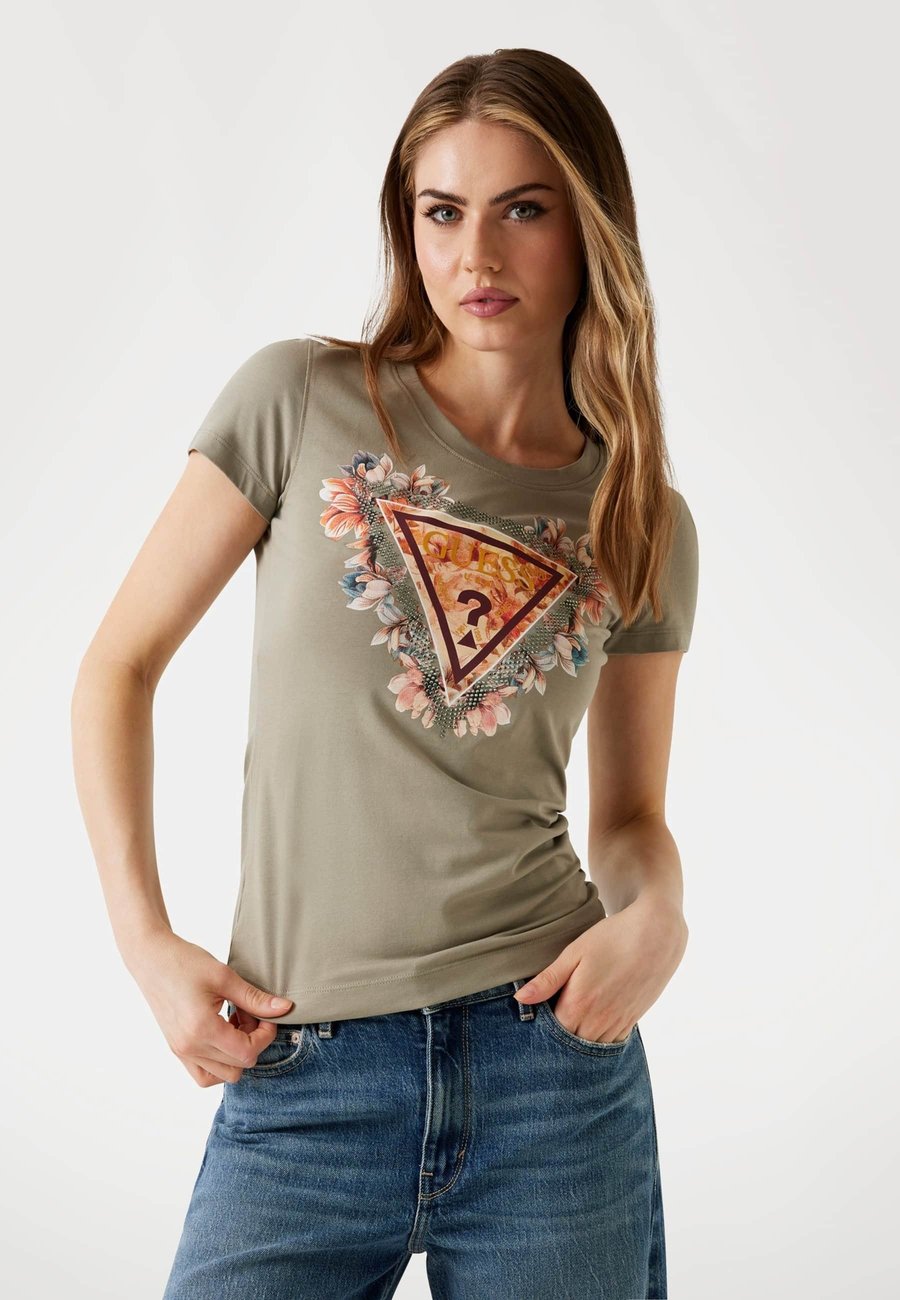 

Футболка Guess FLORALES LOGO-DREIECK, Olivgrün/Olive, Хаки, Футболка Guess FLORALES LOGO-DREIECK, Olivgrün/Olive