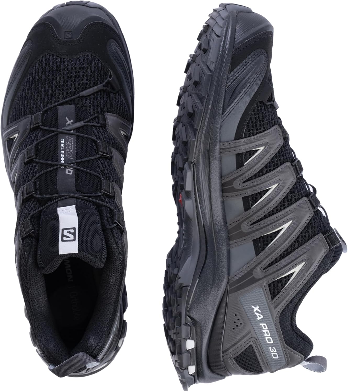 Salomon мужские трейловые кроссовки XA PRO 3D - Black/Magnet/Quiet Shade - 12 — фото 4