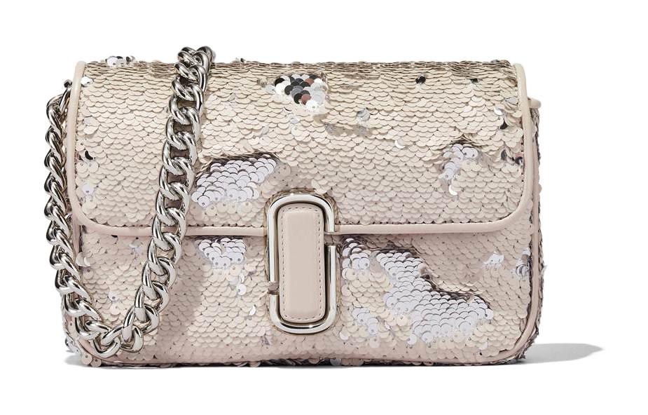 

Кожаная наплечная сумка через плечо, портативная женская серая MARC JACOBS