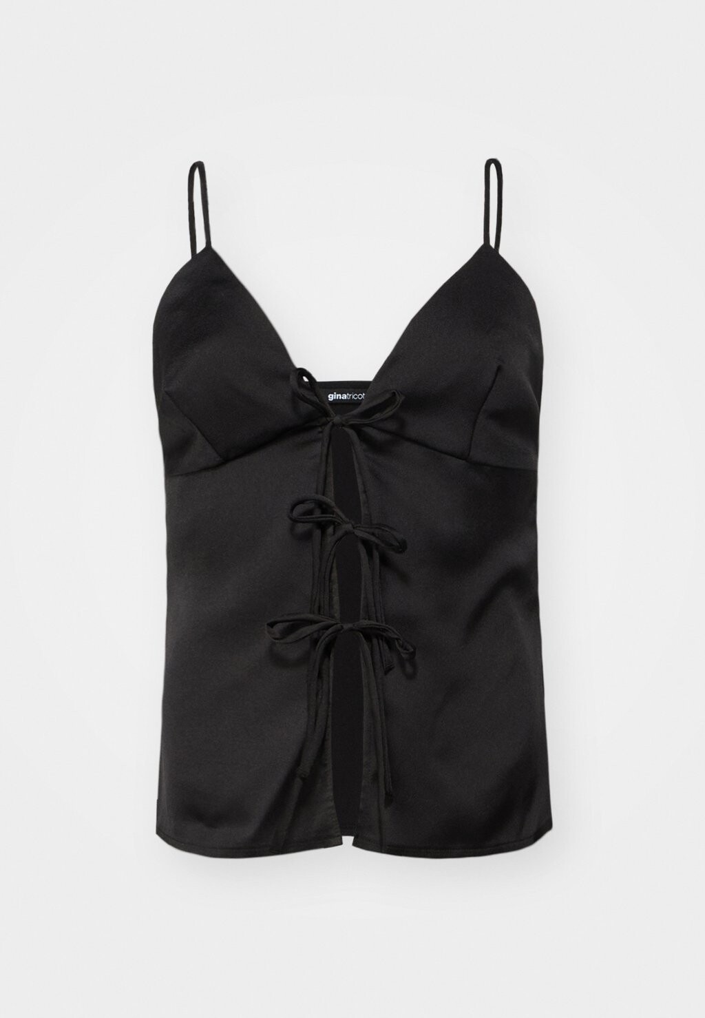 

Топ TIE SINGLET Gina Tricot, черный