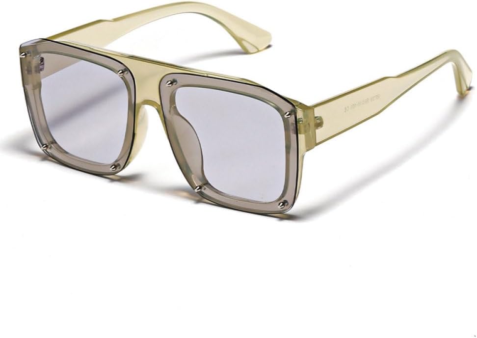 

Модные солнцезащитные очки для мужчин, большие, в стиле панк, черные, солнцезащитные очки для женщин, винтажные, с заклепками (красно-серые, один размер) LXLHWN, Lightbuelens