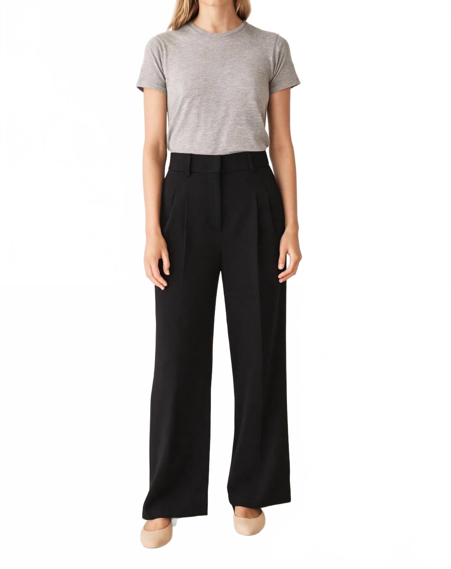 

Широкие брюки черного цвета Suncoo, черный