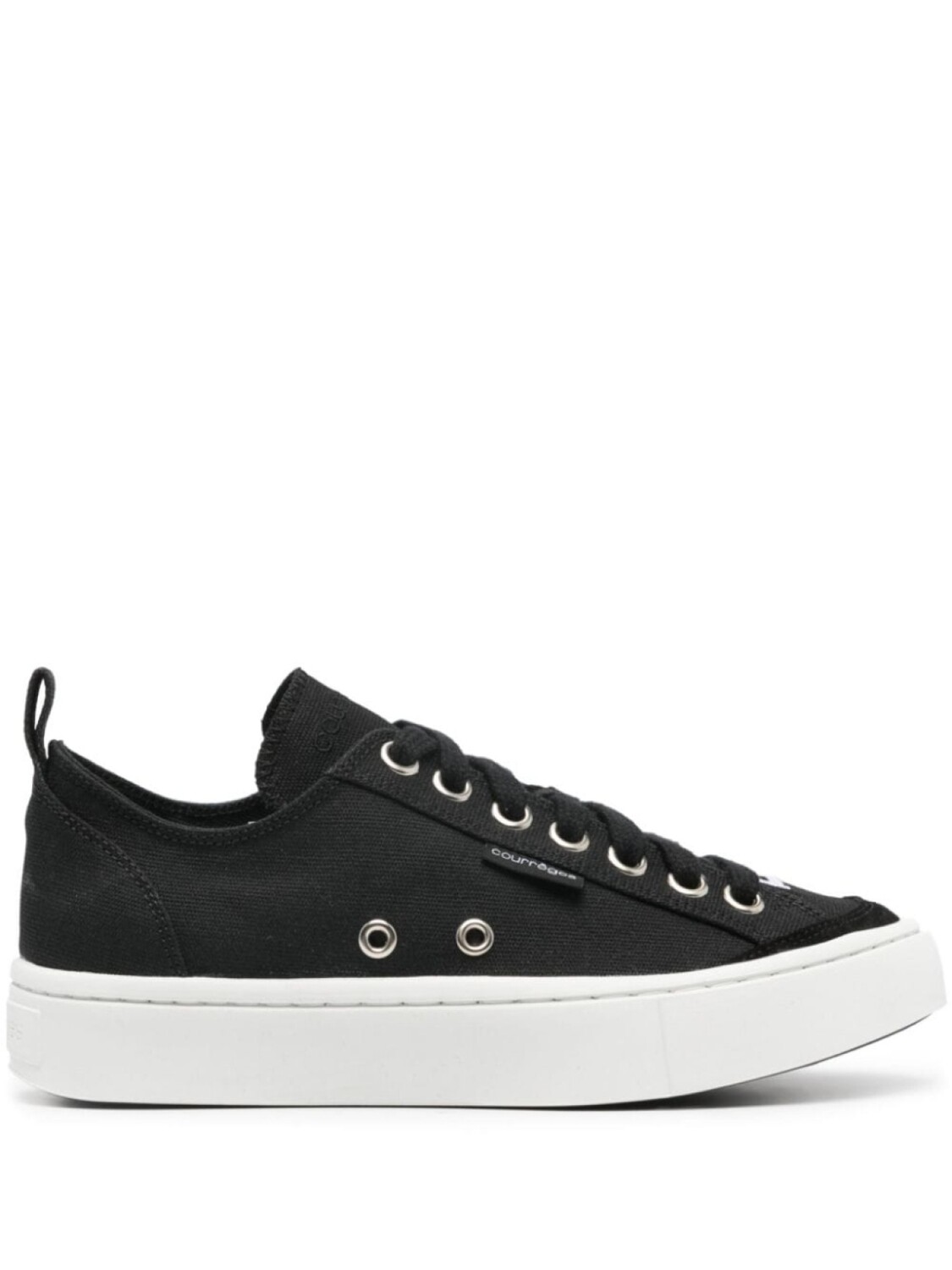 Кеды Canvas 01 с вышитым логотипом Courrèges, черный