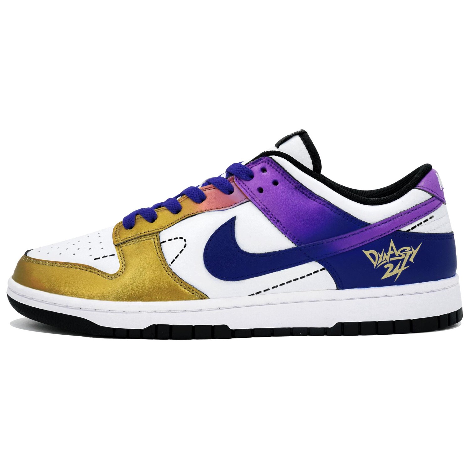 

Кроссовки Nike Dunk Skateboarding Shoes Unisex Low-top Gold, фиолетовый