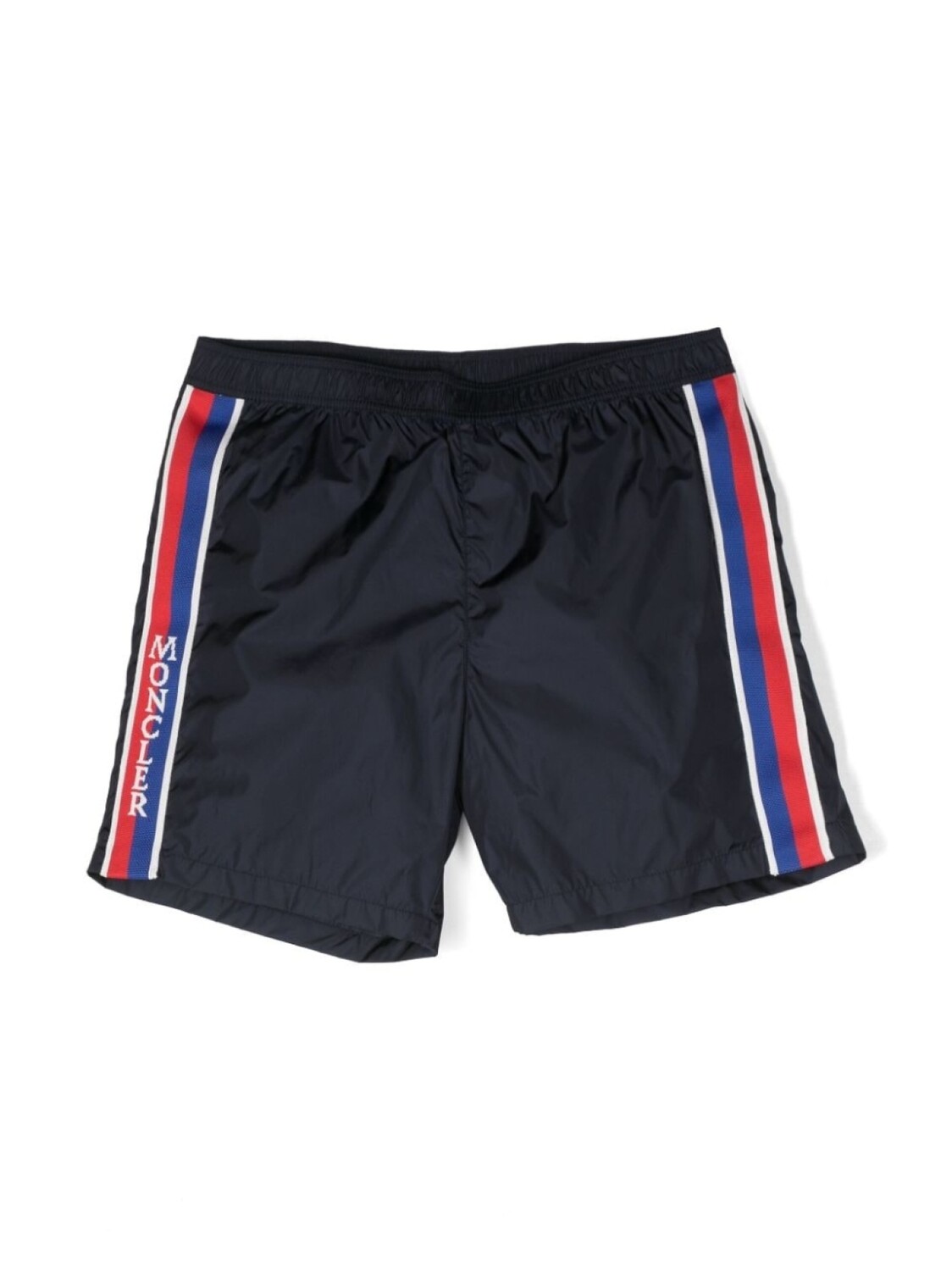

Moncler Enfant плавки-шорты в полоску с логотипом, синий