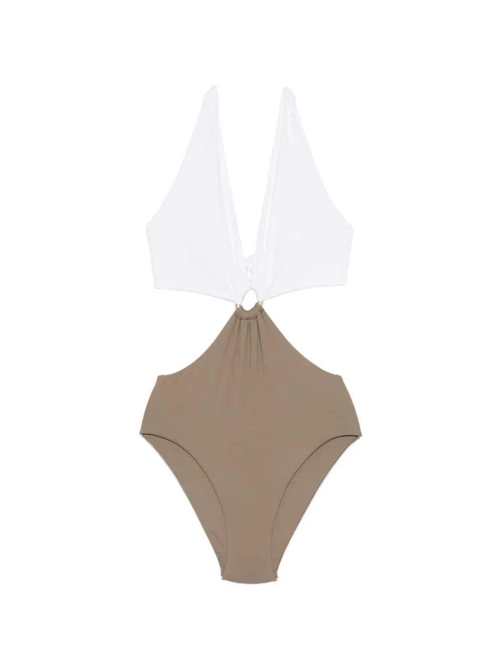 

Купальник в двух цветах с кольцом Fisico, белый