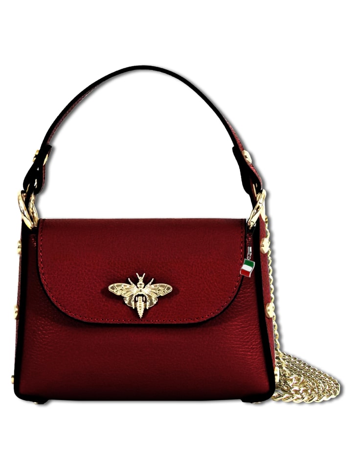 

Наплечная сумка Florence Umhängetasche Leder dunkelrot ca. 19cm