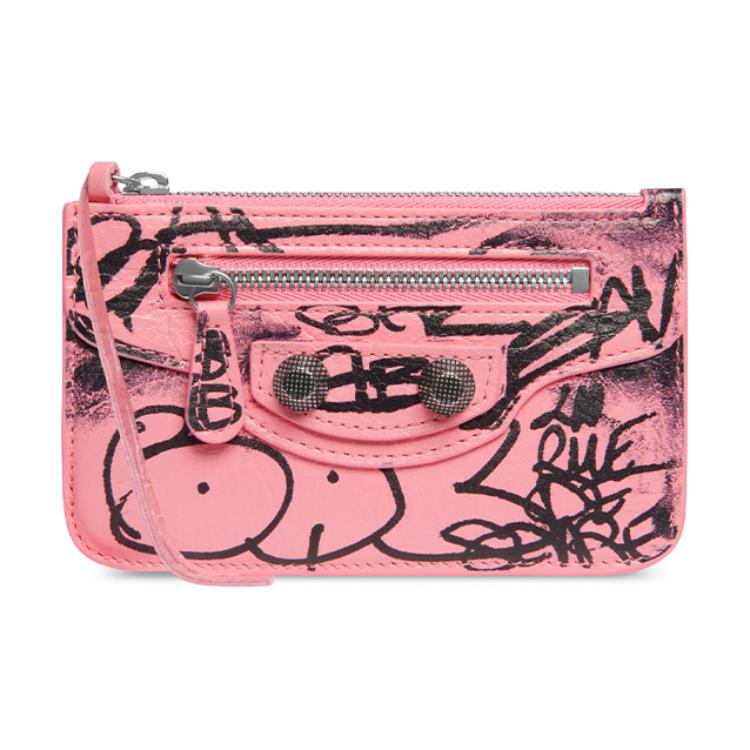

Кошелёк Le Cagole из ягнёнка, держатель для карт женский розовый Balenciaga