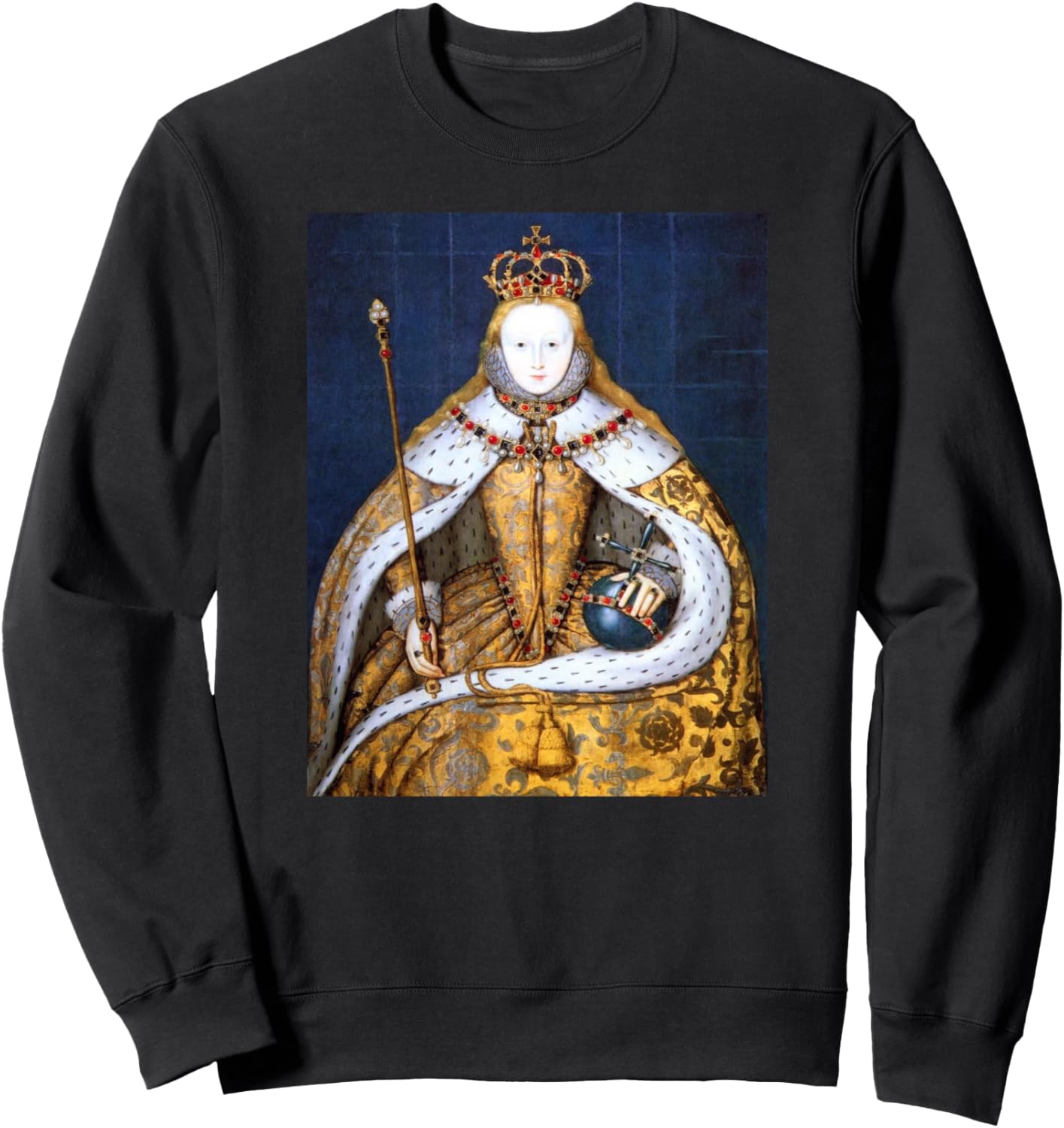 

Толстовка с изображением коронационной мантии Елизаветы I Elizabeth I In Coronation Robe, черный