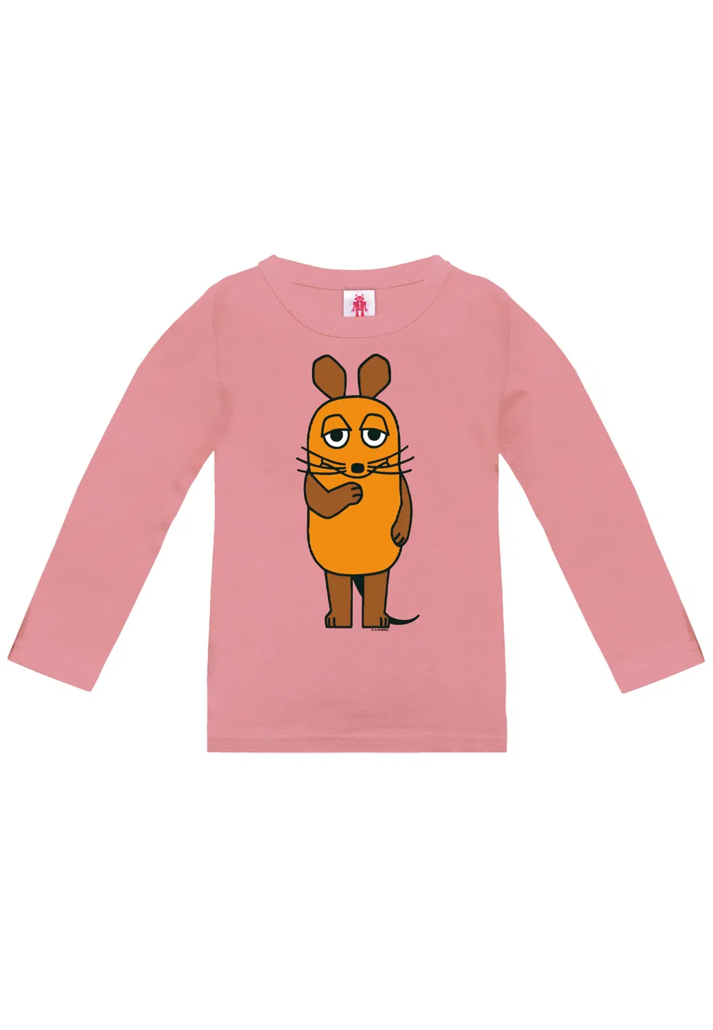 Лонгслив с принтом Die Maus, Logoshirt, светло-розовый — фото 3