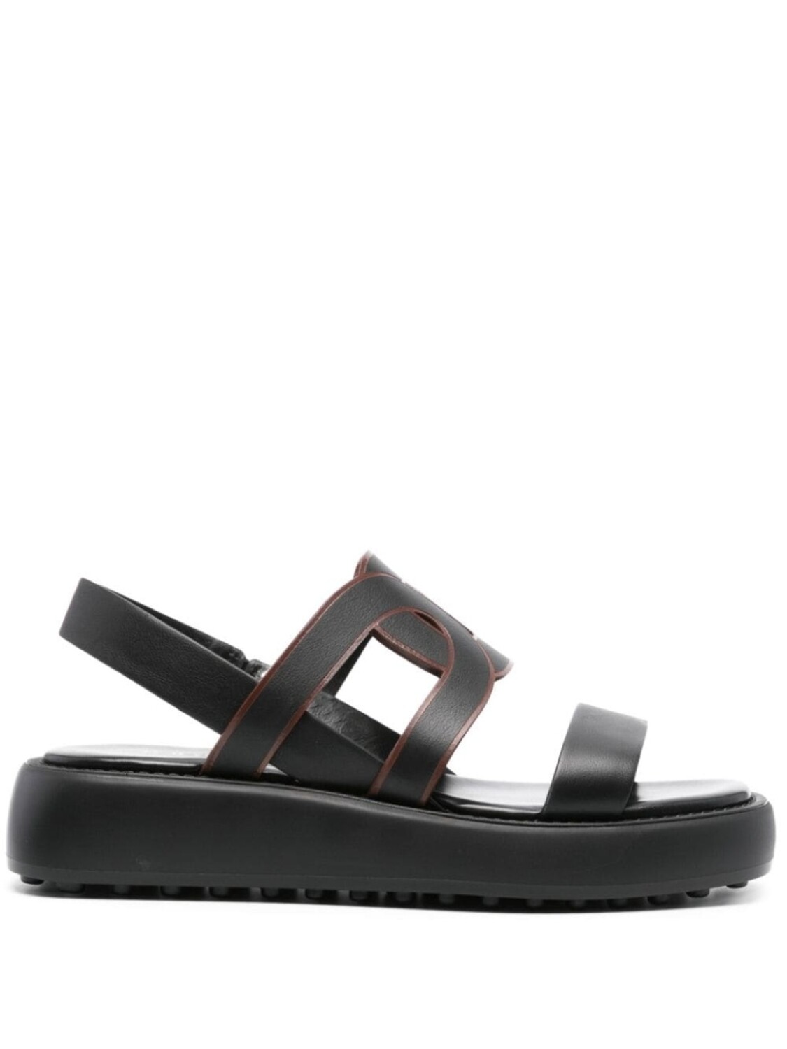 

Tod's сандалии с вырезанным логотипом, черный