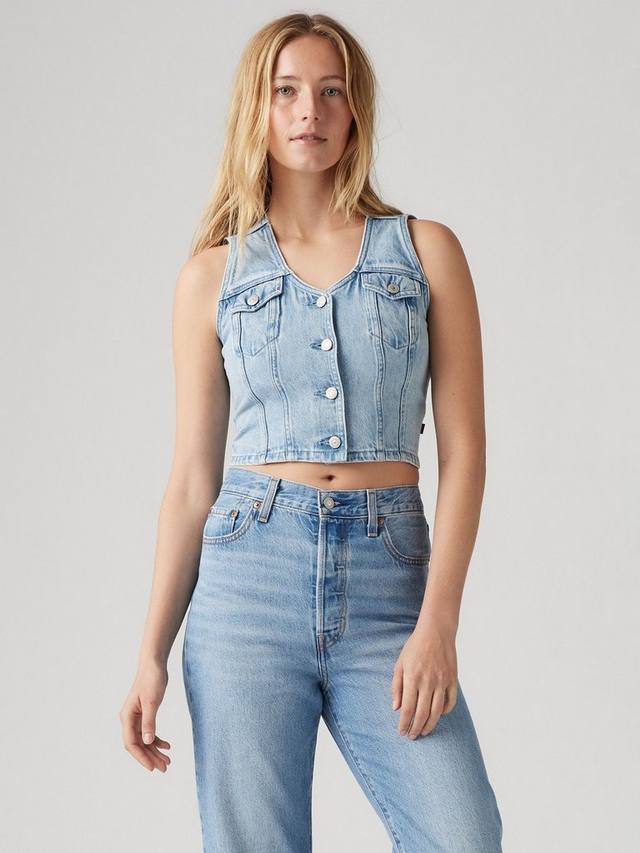 

Джинсовый жилет bella Levi's, светло-синий