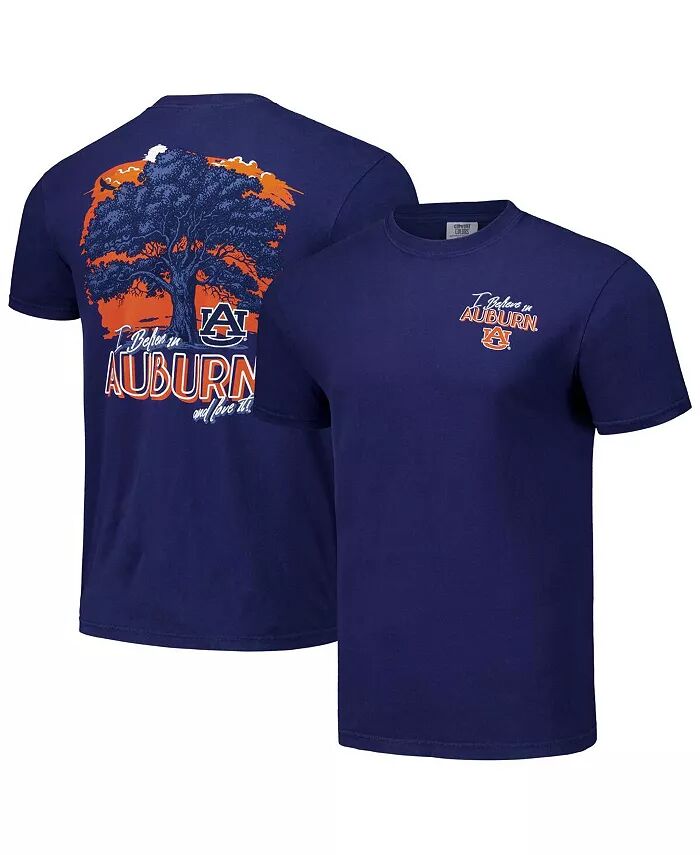 

Футболка Navy Auburn Tigers Hyper Local Sunset Oaks для мужчин и женщин Image One