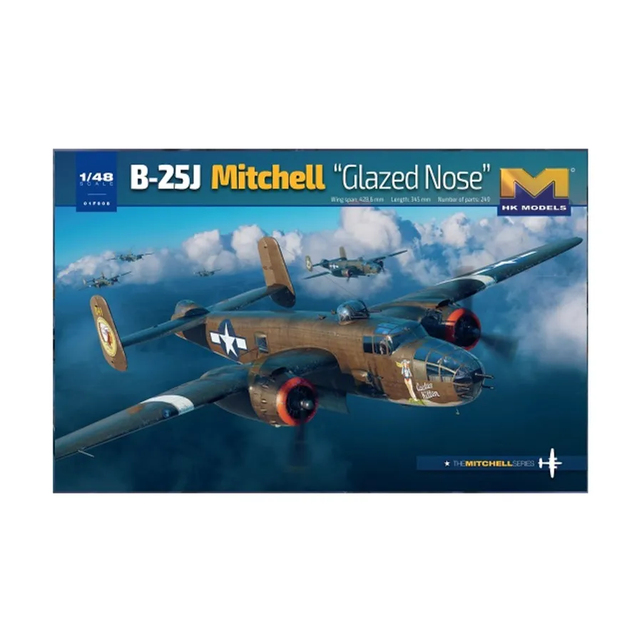 

Бомбардировщик B-25J Mitchell "Застекленный нос", WWII Military Aircraft Models (1:48)