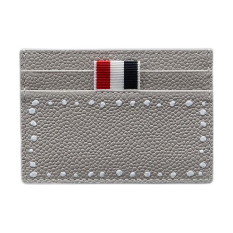 

THOM BROWNE Женский кардхолдер из телячьей кожи серый