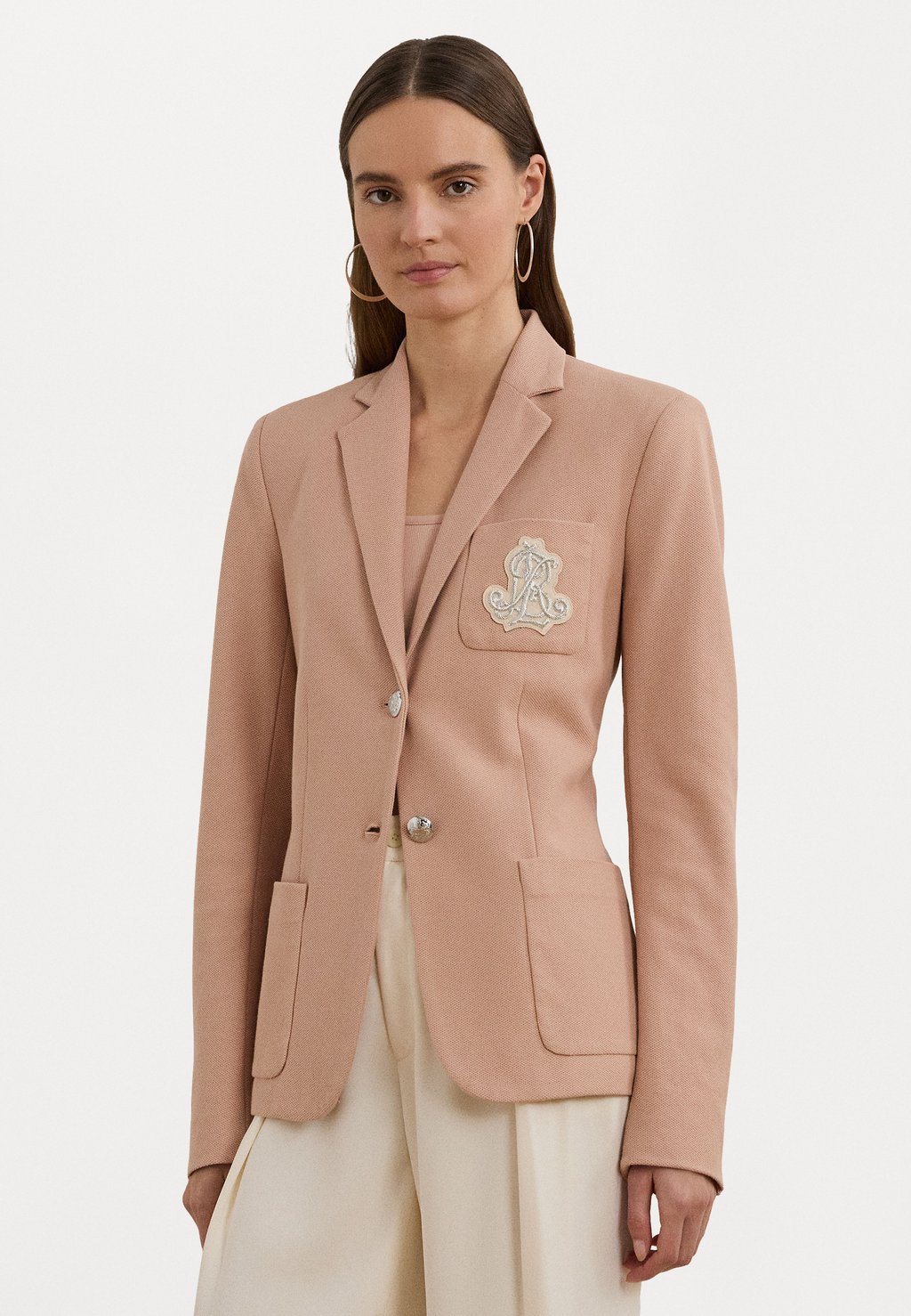 

Блейзер Bullion Jacquard Lauren Ralph Lauren Petite, светло-розовый