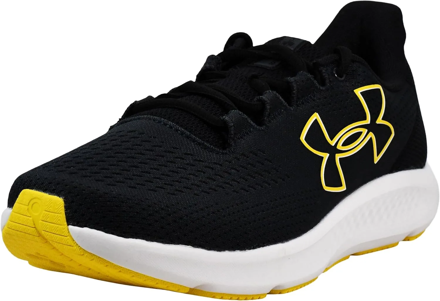 Мужские беговые кроссовки Under Armour Charged Pursuit 3 с большим логотипом, черный
