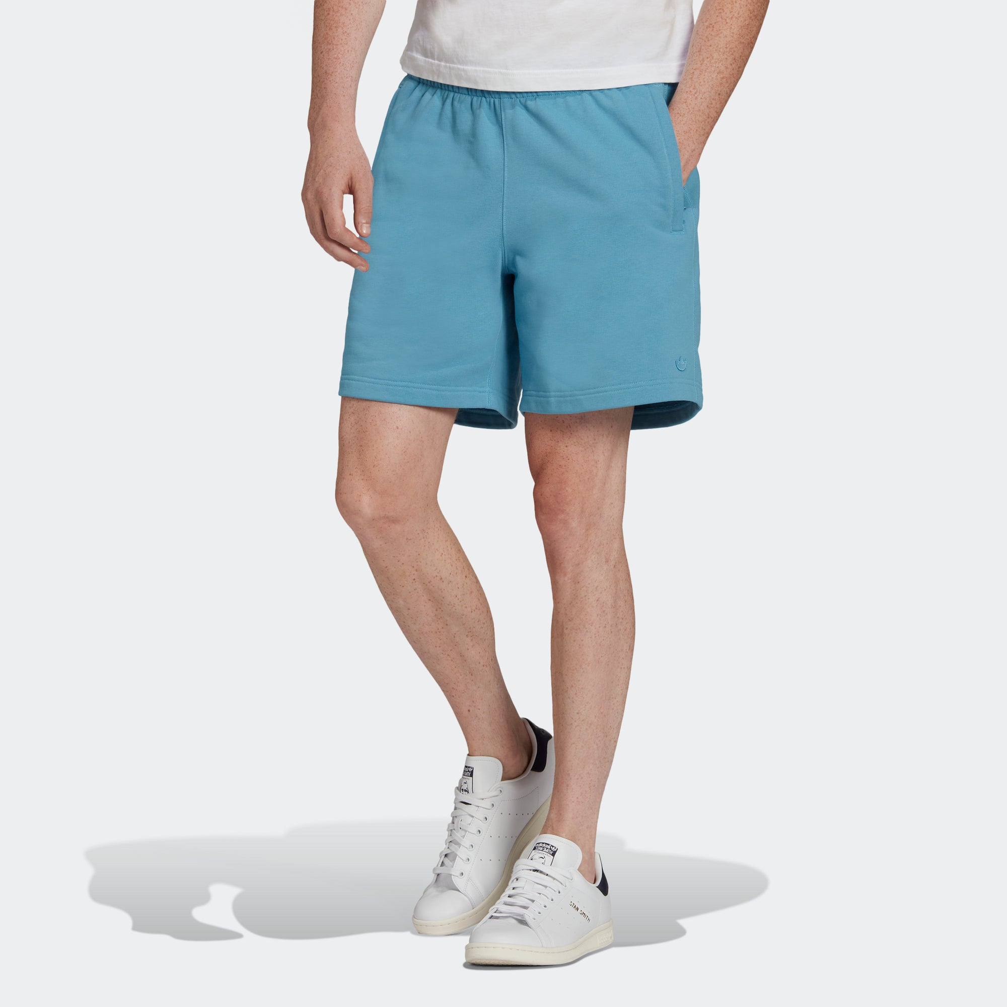 Шорты adidas originals C Short Ft Solid Color Lacing Sports Shorts Sky Blue HF6367 — фото 2
