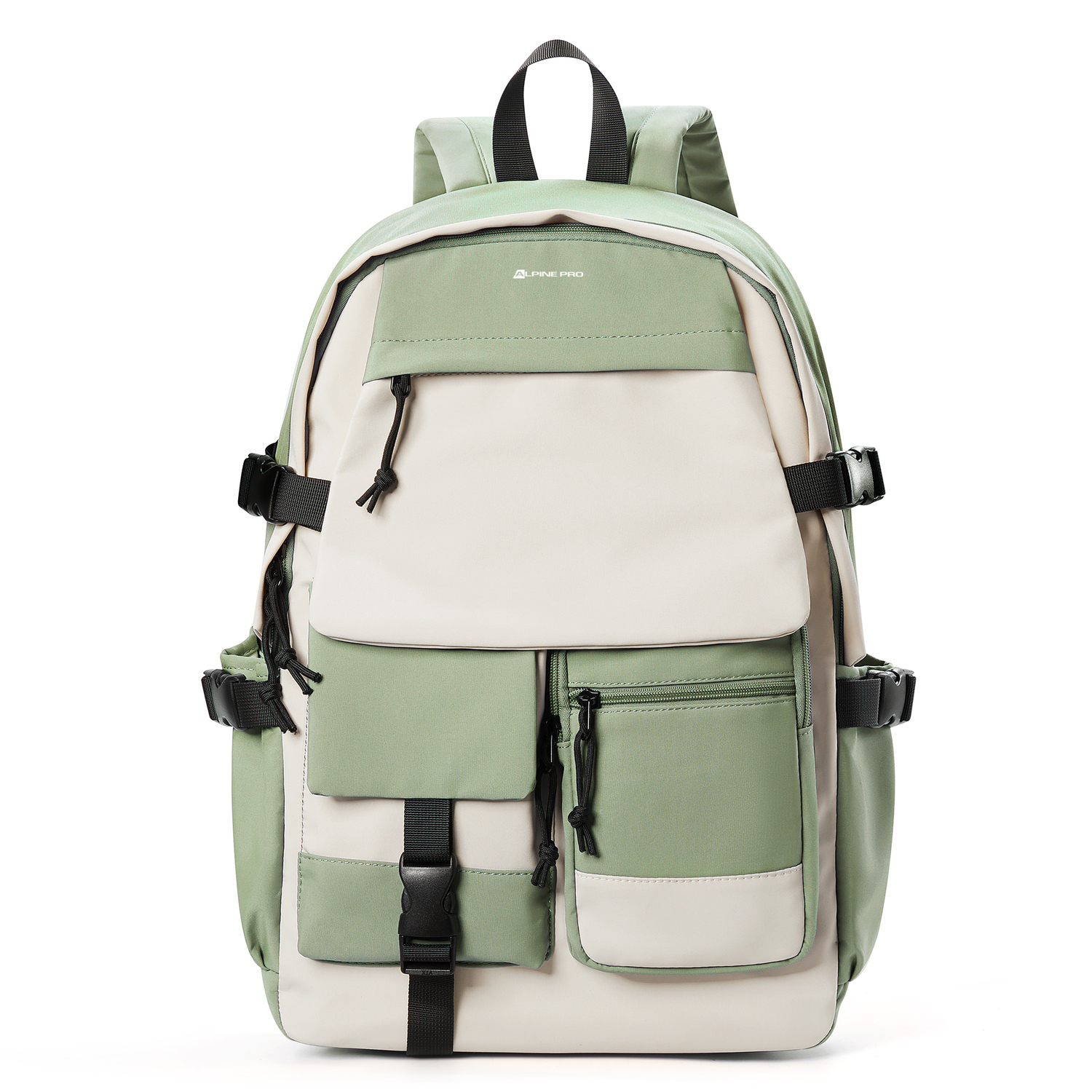 

ALPINE PRO Тканевый рюкзак для ноутбука обычный унисекс разноцветный, White Green Upgraded